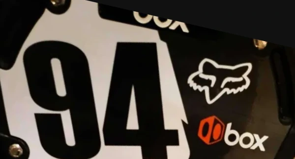 Detail of a real printed BMX plate graphic insert